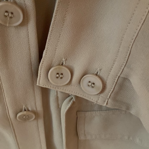 MarlaWynne Wynne Layers Chiffon Safari Jacket Linen Size Small New - Picture 8 of 12